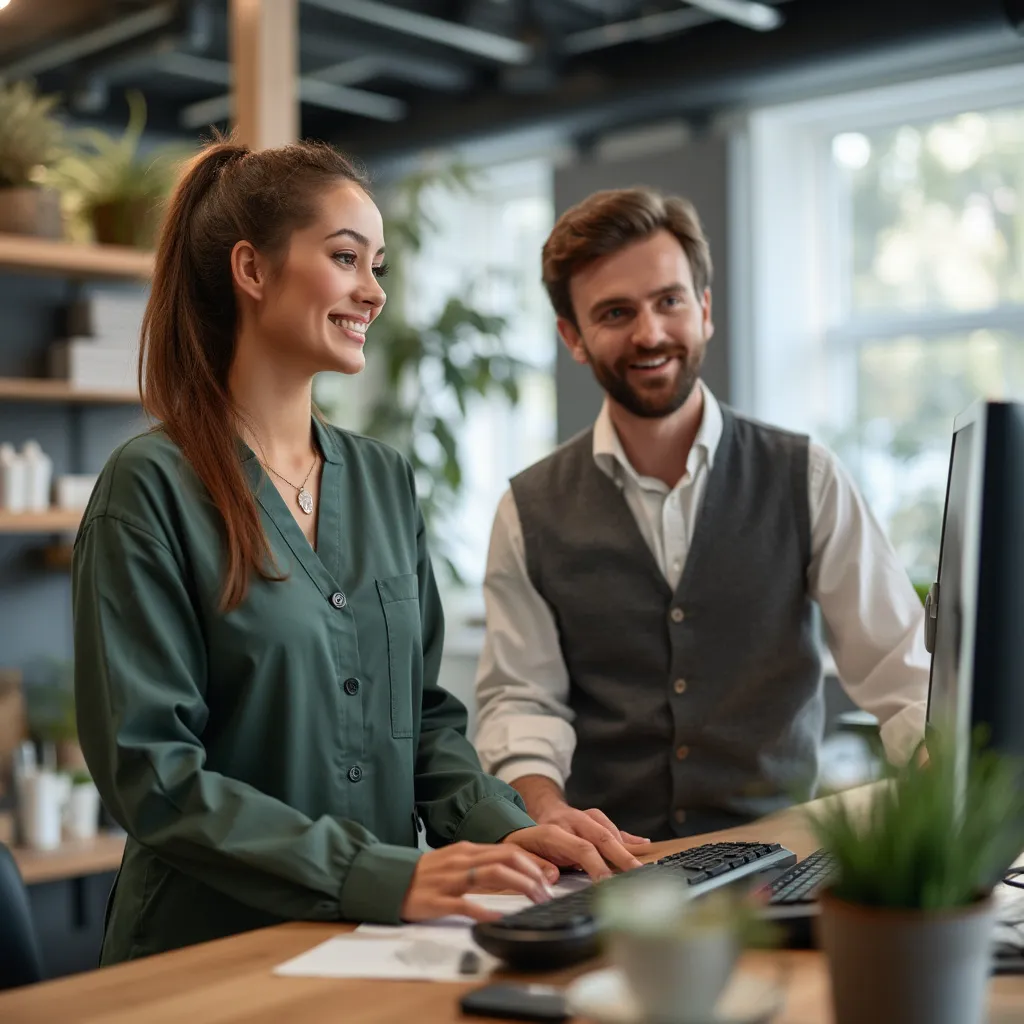 Recepción y atención al cliente en taller automotriz moderno